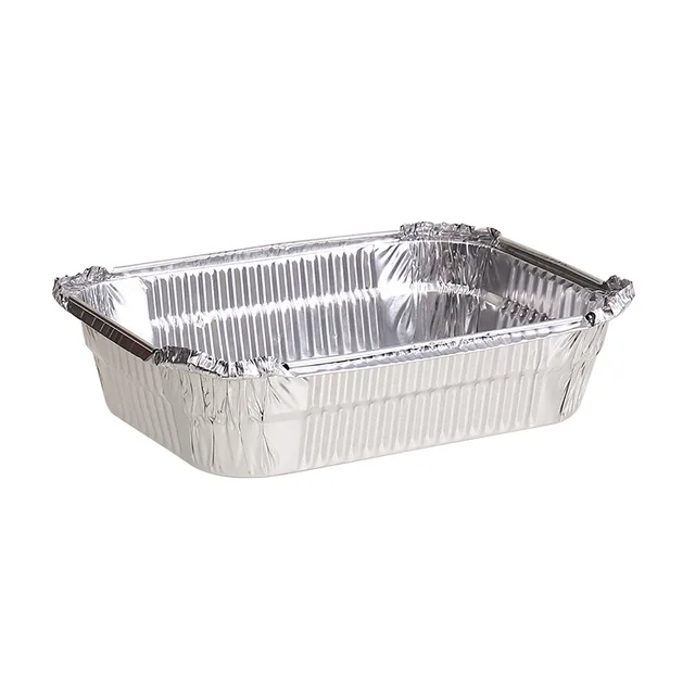 Rectangular tinfoil box barbecue special thickened bowl takeaway commercial baking disposable aluminum foil packing box