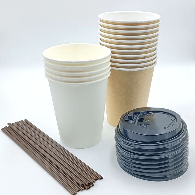 12 8oz Cups 40 Pack 8 Oz Coffee Paper Cup