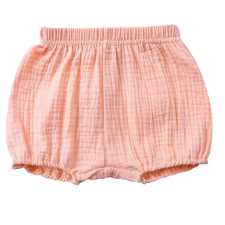 Модные хлопковые летние шорты для новорожденных мальчиков и девочек, однотонные шорты для хлеба