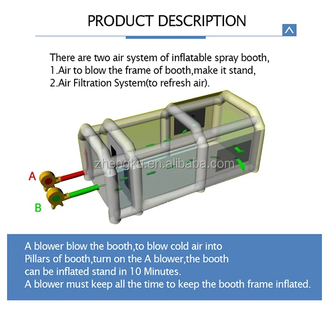 Высококачественная дешевая надувная распылительная палатка для автомобиля камера