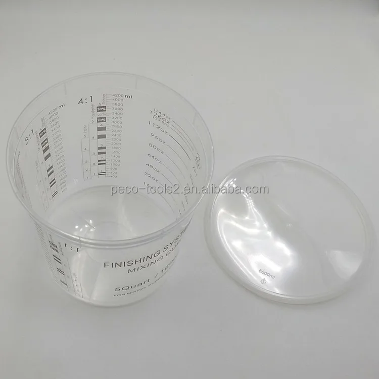 5 Quart Plastic Mixing Cup With Lid