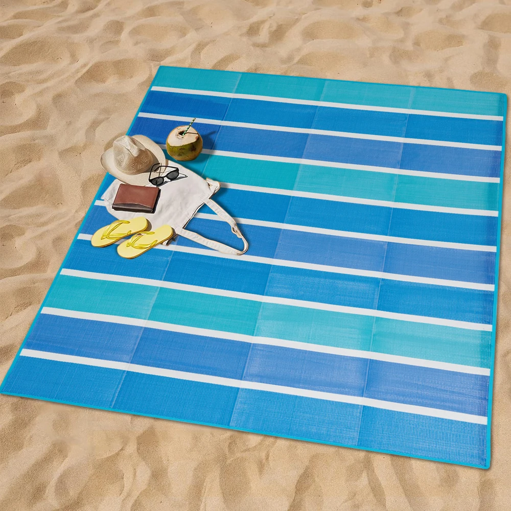 2x Gris Tapis de Plage en Paille - Camping Randonnée Couverture de 2x Gris Tapis de Plage en Paille - Camping Randonnée Couverture de