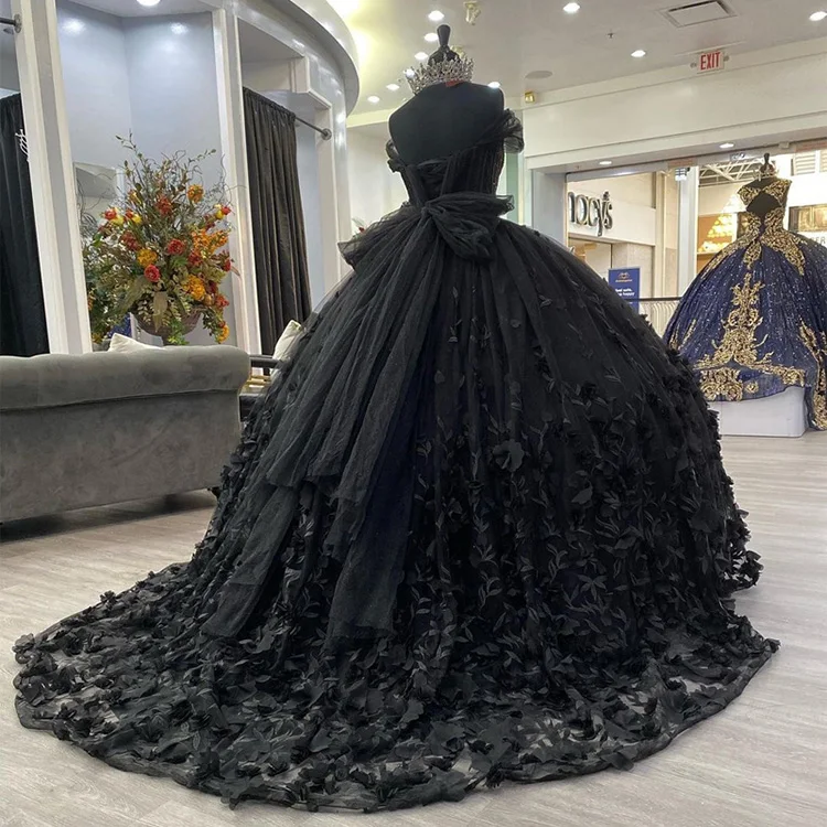 W-s1031a Off Shoulder Quinceanera Dresses Ball Gown 15 Flowers Fluffy ...
