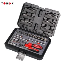 TOMAC 85pcs 1/4" dr. socket wrench sets Professional Customized tool cases Delivery From Europe
