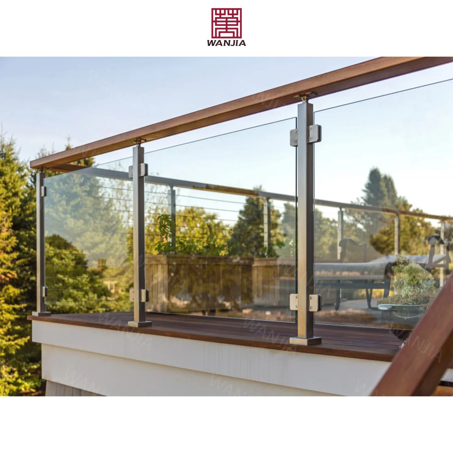 Palo Balaustra In Acciaio Inox 316 - Altezza 110cm, Per Ringhiere Vetro 8-12mm, Design Moderno, Base Rinforzata