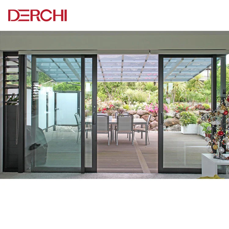 U Factor and SHGC Factor Controlled 136D Contemporary Glass and Aluminum Garage Door with Overhead Concealed Sliding System