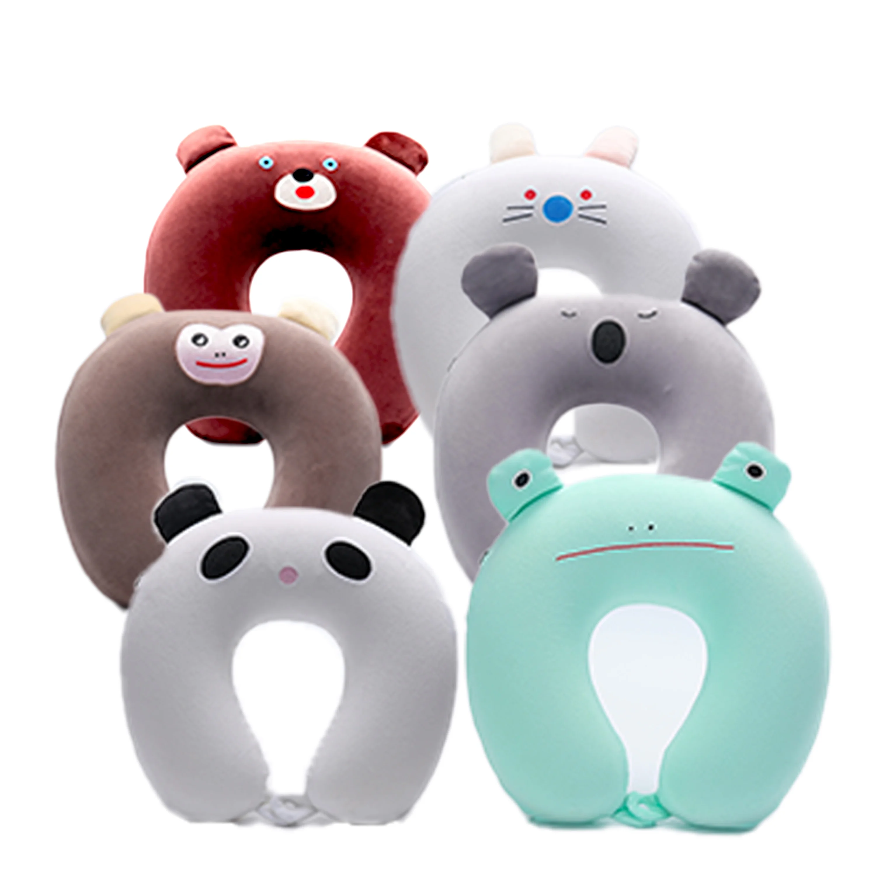 New Product Idea 2025 Baby toys Memory Foam Neck pillow with cute animal pattern