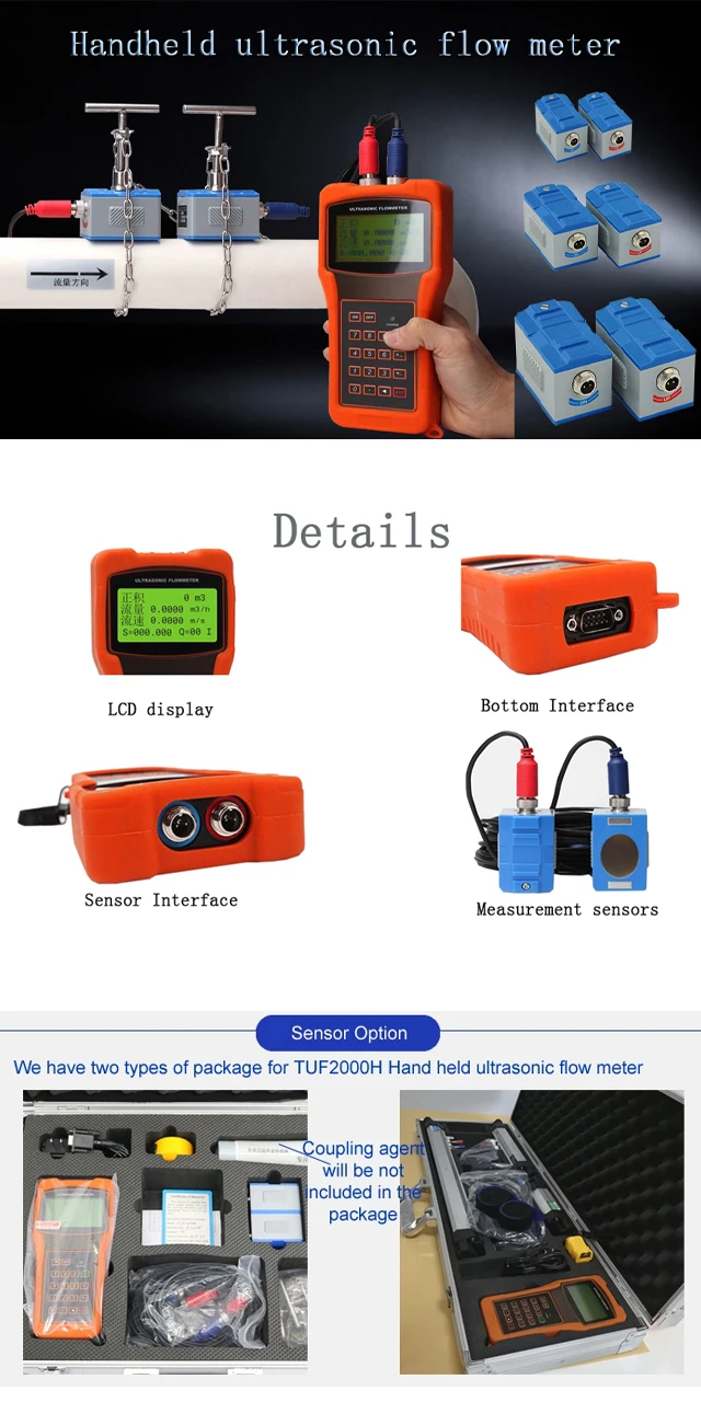 TUF2000H Handheld Ultrasonic Flow Meter - Precision & Reliability