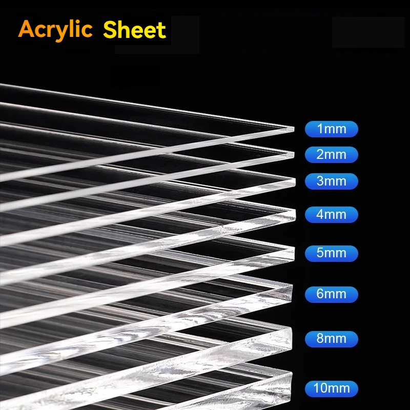 lámina de acrílico PMMA (Perspex) transparente de material virgen al 100 %, de 2 mm, 3 mm, 5 mm y 6 mm de espesor; lámina plástica de acrílico fundido, venta al por mayor