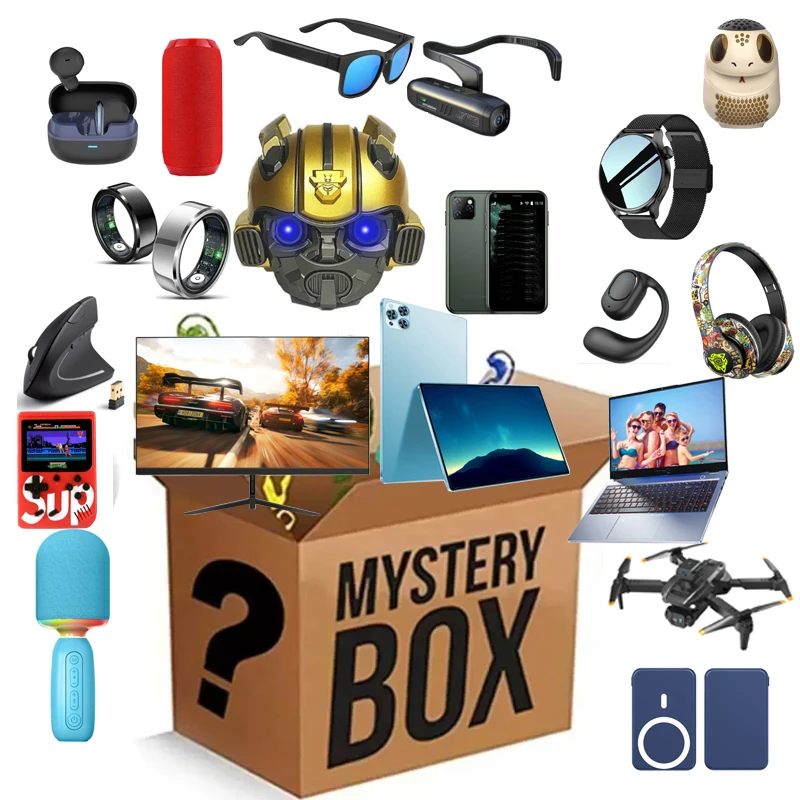 Mysterious Random Smart Watch 3C Lectronique Lucky Blind Boxes New Year Christmas Electronics Gift Sleep Tracker Function Square