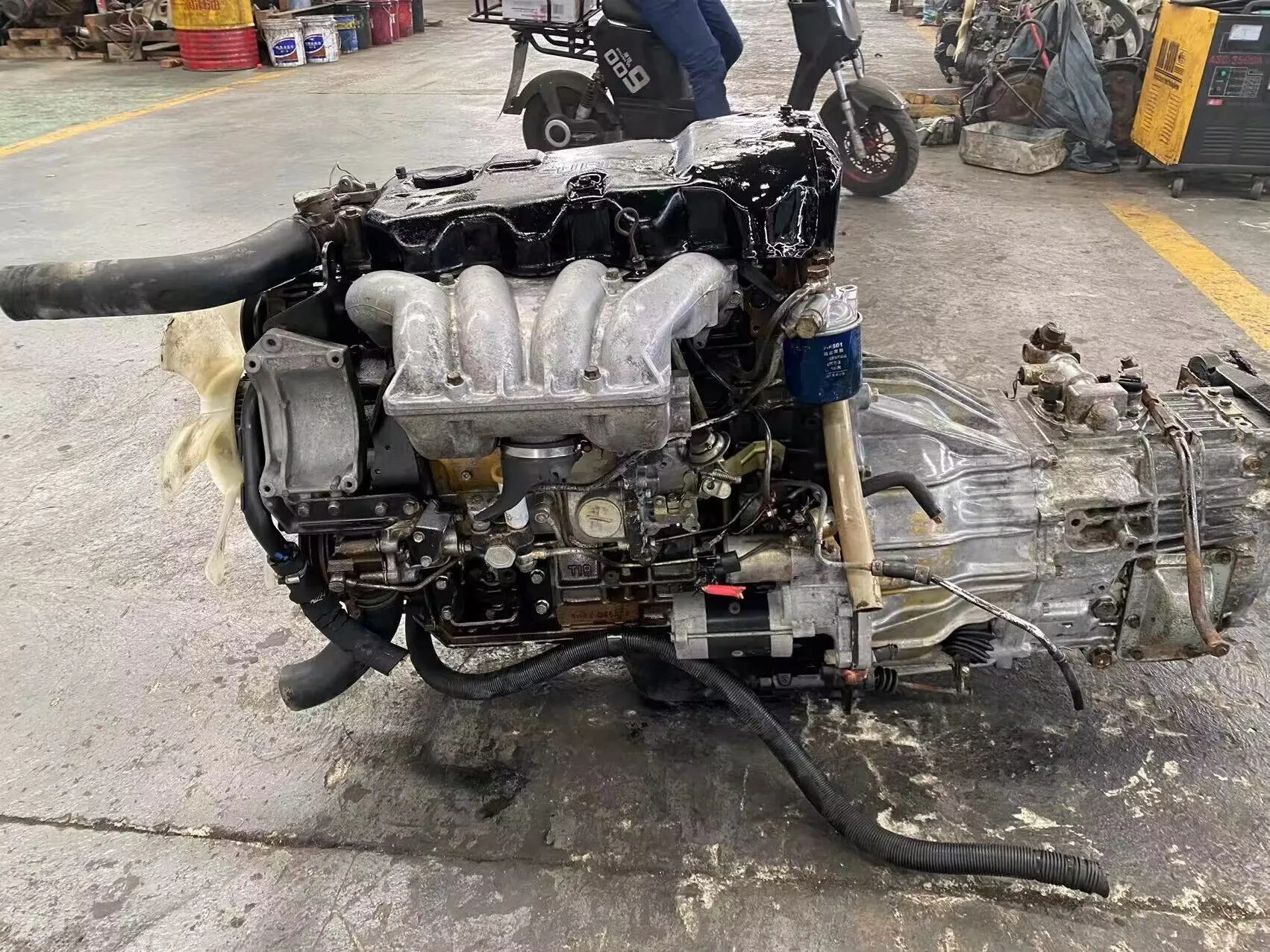 Japanese Original Used 4d33 Engine Assembly Wuth Gearbox For Mitsubishi ...