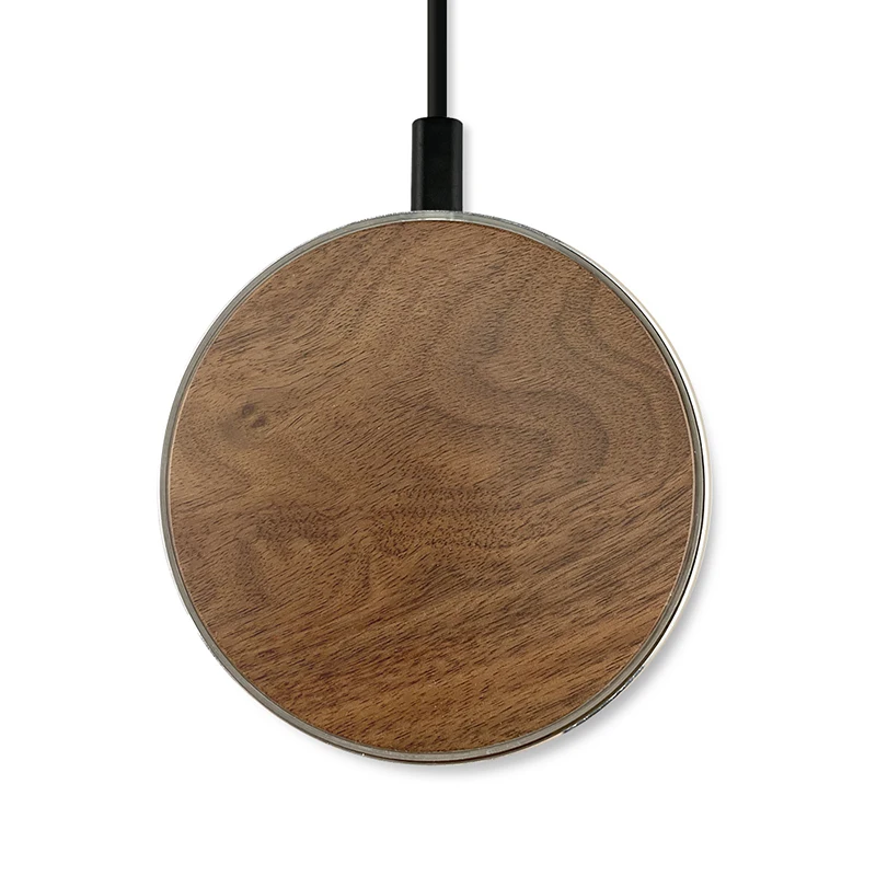 Горячая Распродажа продукции под заказ Qi деревянное бамбуковое Беспроводное зарядное устройство Быстрая Беспроводная зарядка для мобильного