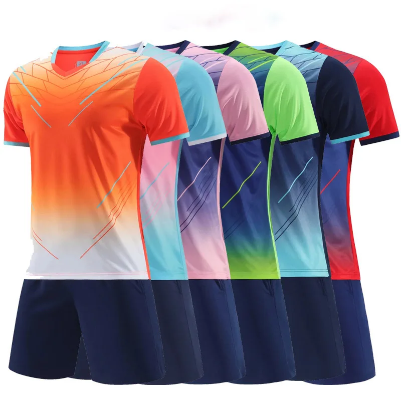 New Children's Football Training Shirt Short Sleeve Football Jersey Coat Competition Team Jersey