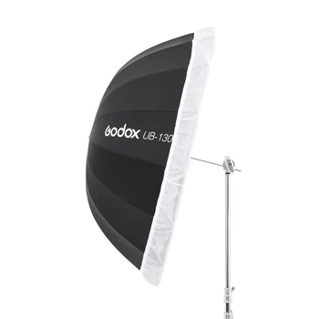 Godox UB-130S 51 Inch 130cm Parabolic Black Reflective Umbrella Studio Light Umbrella with Black Silver Diffuser Cover Cloth detail image