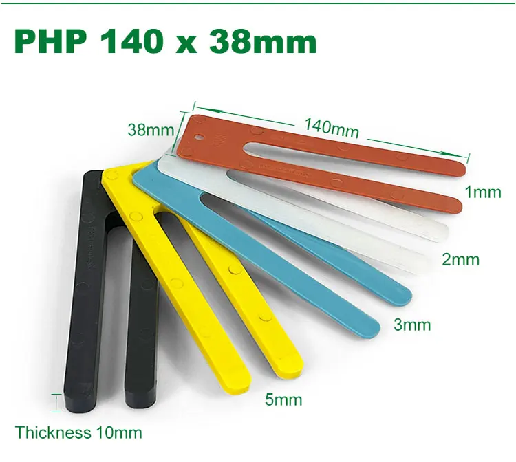 75/90x35mm 95x46mm Colourful Plastic Window Packers Construction Material Glazing Packers
