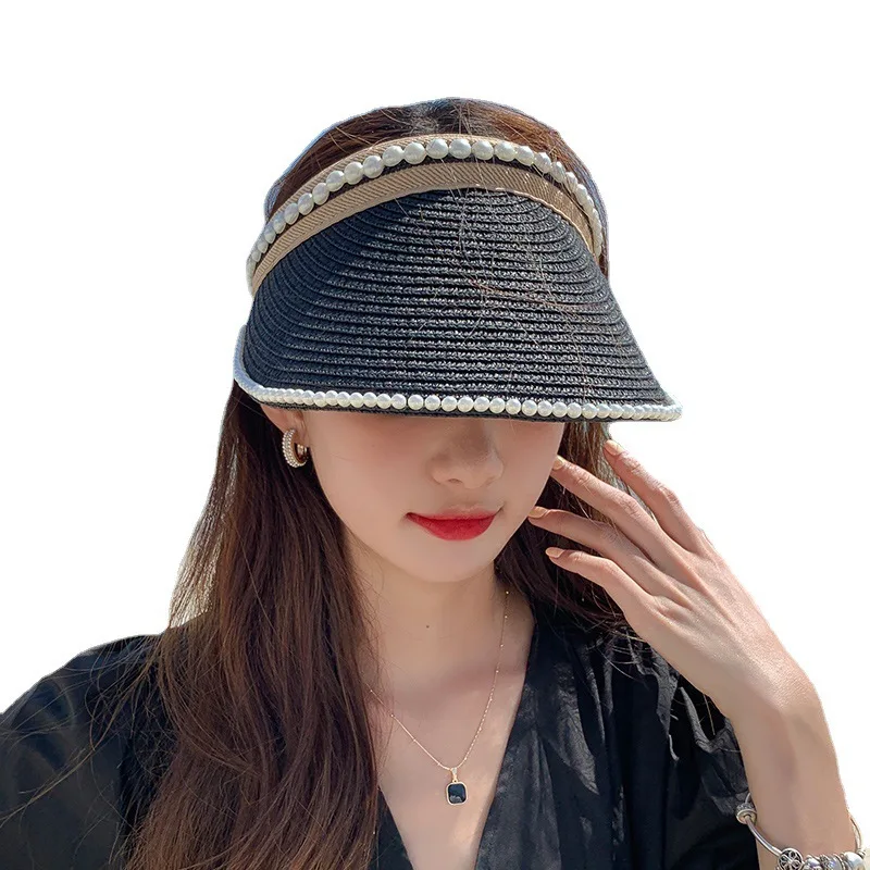 Sombrero Visera Mujer Verano de Paja (Talla Única)