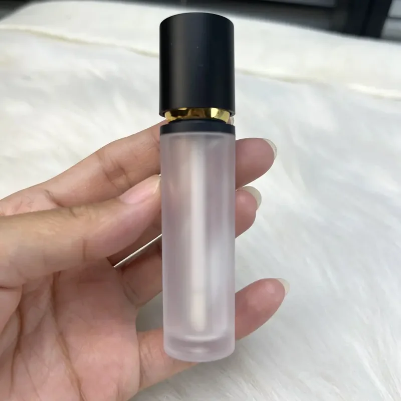 5 Stück 5 Ml Milchglas-Lipgloss-Tuben – Quadratisch, Mit Zauberstab & Stopfen, Wiederverwendbar, Für DIY & Reisen