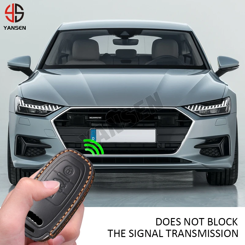 2025 Alloy Style Car Key Case Cover Shell Fob for Audi A4 B9 A5 A6 8S 8W Q5 Q7 4M S4 S5 S7 TT TTS TFSI RS Protector Fob Keyless