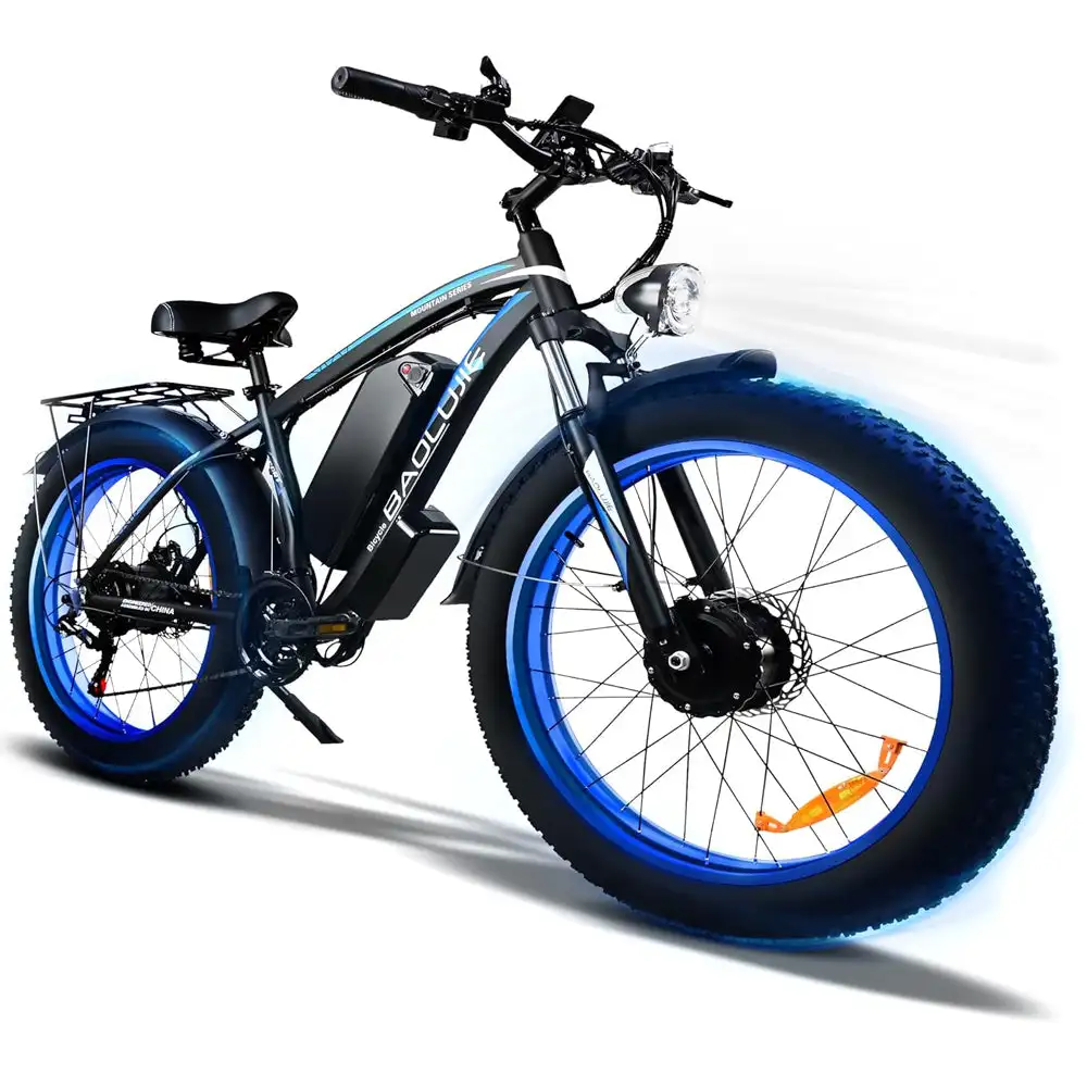 USA Stock 26inch Dual Motor 2000W Electric Mountain Bikes