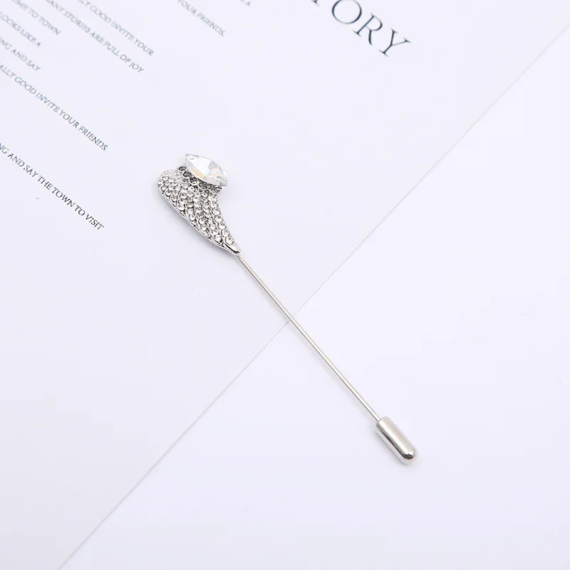 20 Long Types Pearl and Crystal Brooch Pins Handmade Muslim Hijab Safety Lapel Flower Pin