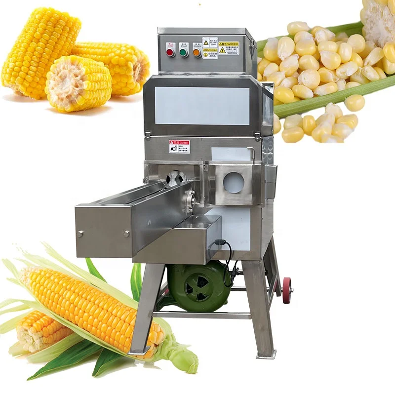 Food Processing Fresh Corn Peeling Cooked Corn Kernel Removing Machine Sweet Maize Sheller