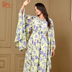 4049  Dubai  Muslim Dress Turkey  Casual Abaya Ramadan Eid Abaya Muslim Clothing