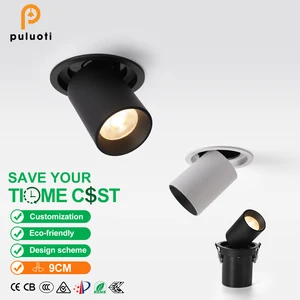 Modern Aluminum LED Recessed Spot Light 90MM Cut Adjustable Angle High CRI 97 3-Year Warranty for Residential Commercial Use