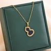 Gold  necklace-black