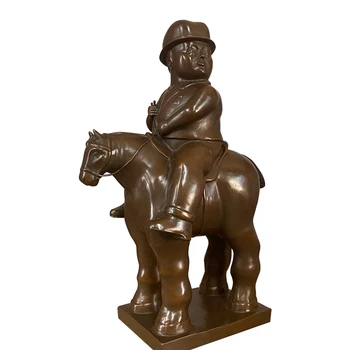 Famous Botero Bronze Reproduction Bronze Fat Man Riding On Fat Horse ...