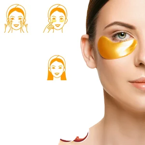 Daily Anti-Aging Gold Eye Pads for Wrinkle Repair Vegan Crystal Sheet Mask for Dark Circle Removal Under Eyes Gel Mask