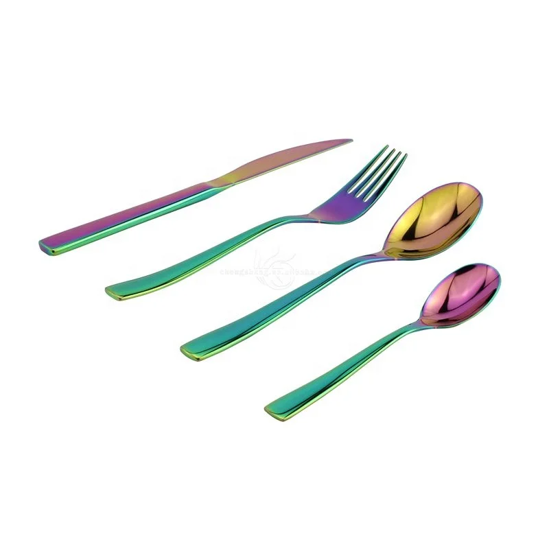 Flatware Home Tableware Restaurant Cutlery Kitchen Silverware Stainless Steel Spoon Fork Knife Utensil Set Flatware Set