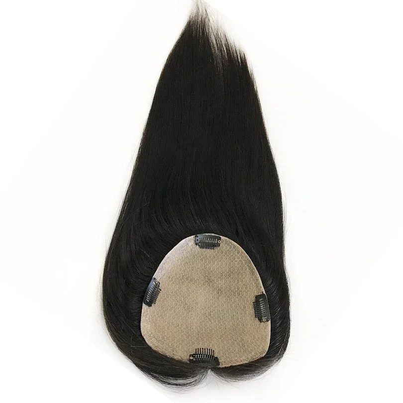 15x16cm Virgin Human Hair Silk Top Injected Skin Base Toupee Natural Scalp Hairpiece for Women_voghion.com