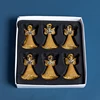 Big Golden Glass Angel 6 Pack