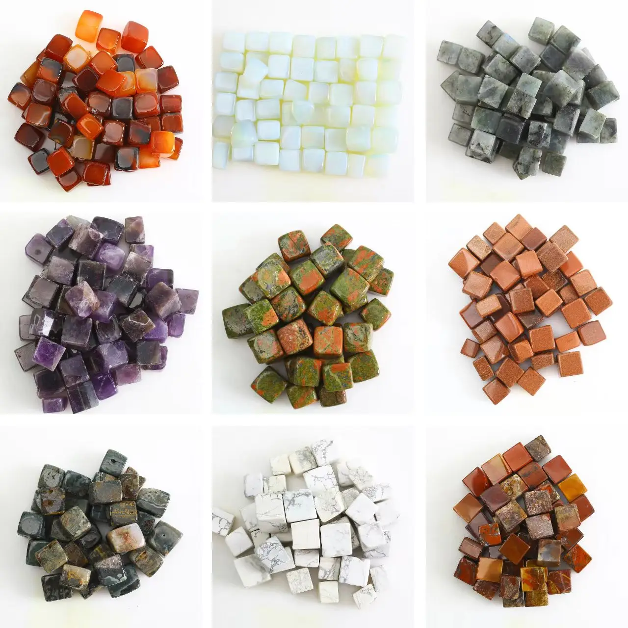 Natural Rocks Spring Cubes Wholesale Various Natural Gemstone Cube Crystals Healing Stones ...