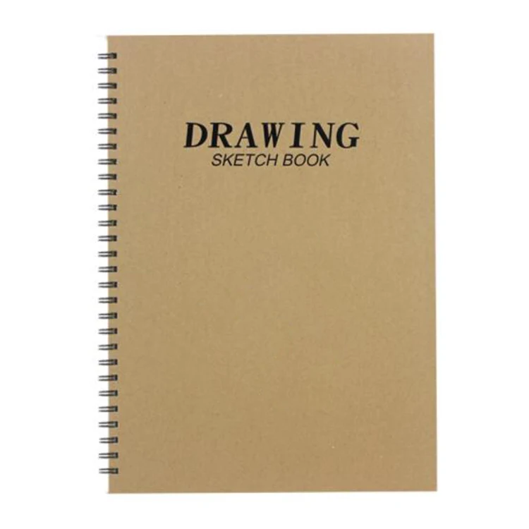 Wholesale Custom Oem A4 A5 Kraft Paper Notebook Sketch Book Watercolor
