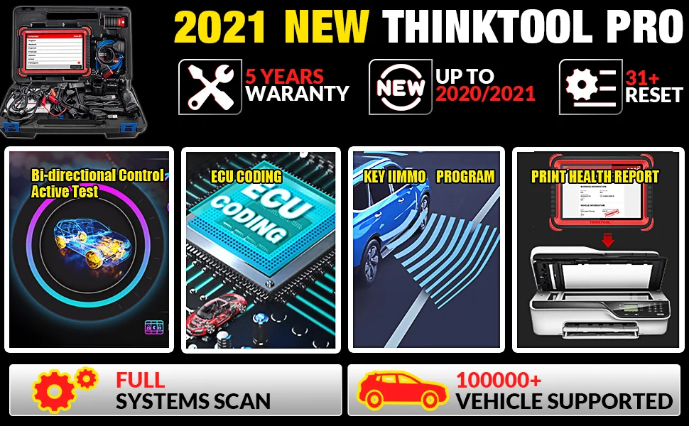 Thinkcar Thinktool Pro PD8 ECU Coding 12V Full System Full Car Make Automotive Scanner Diagnostic Tools
