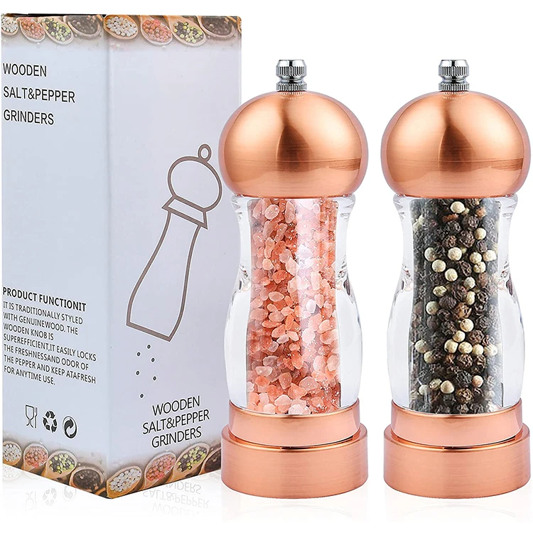 gold salt and pepper mill set