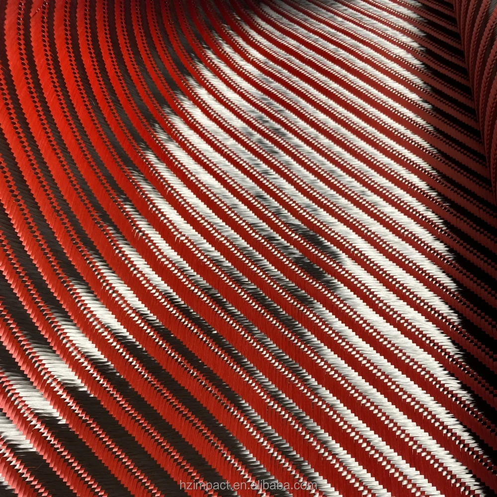 3K 240g Big Twill Red Carbon Fiber Cloth Waterproof Flame Retardant Woven for Upholstery Cars Outdoor Crafts Industries Rolls