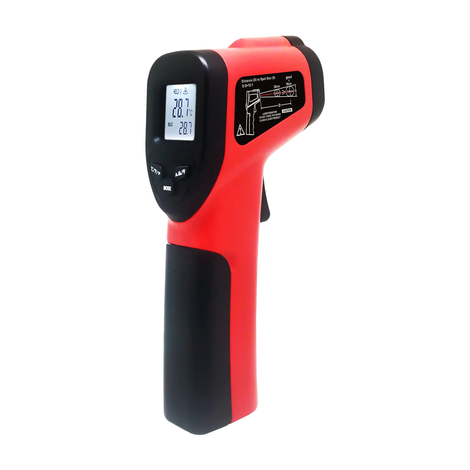 550C Digital IR Pyrometer Pizza Oven High Temperature Reader Electronic Industrial Laser Infrared Gun Thermometer for Industry