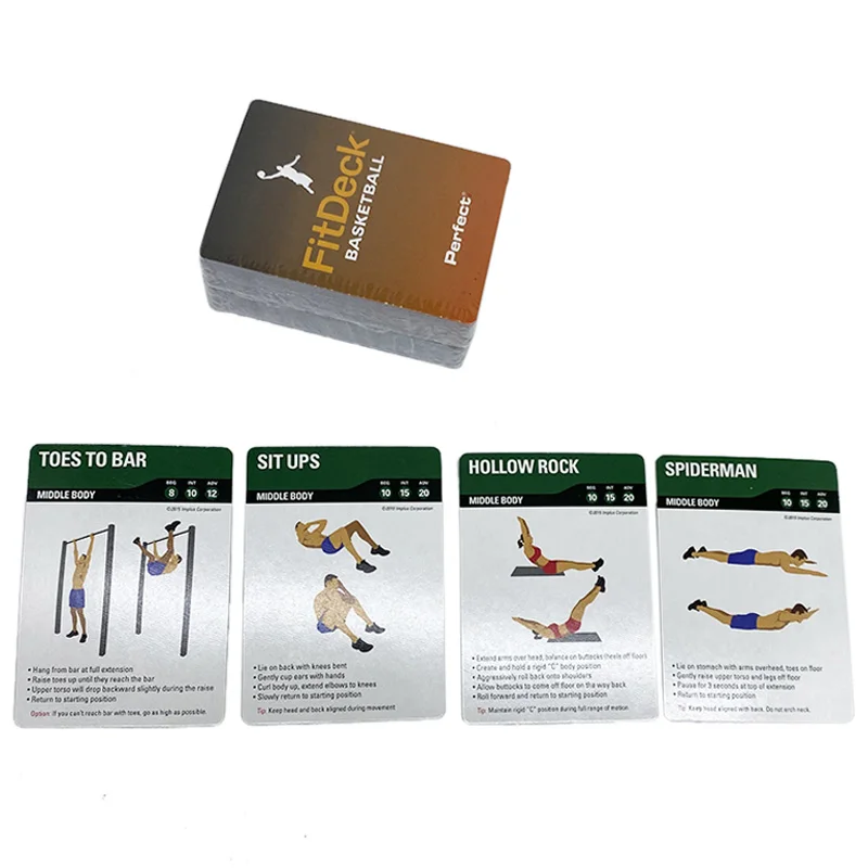 Factory Customized Print Yoga Exercise Card Game Printed Make Stretching Yoga Learning Exercise Game Cards