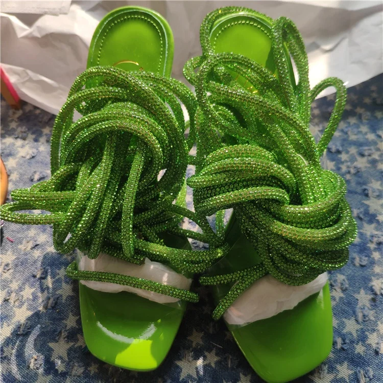 Multicolor Gladiator Sandals Extreme High Heels