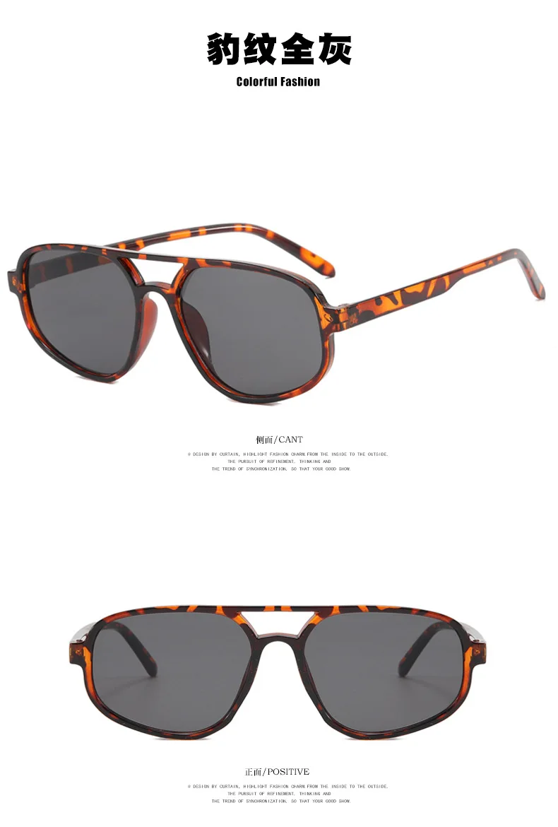 2023 New Fashion Design Square Unisex Women Men Sunglasses Polarized Gradient Glasses Retro