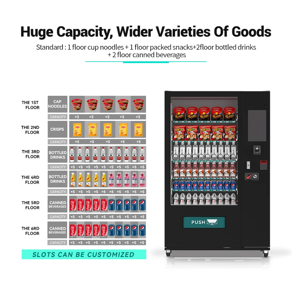 Commercial Greece Automatic Vending Machine Selling Groceries Cigarettes Snacks Cosmetics Vending Machine Gsm