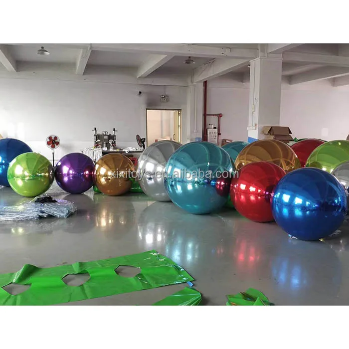 Wedding Stage Decoration Inflatable Silver Mirror Sphere Balls
