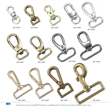 Spring Climbing Carabiner Hooks Custom Logo Rotatable Swivel Metal Dog ...