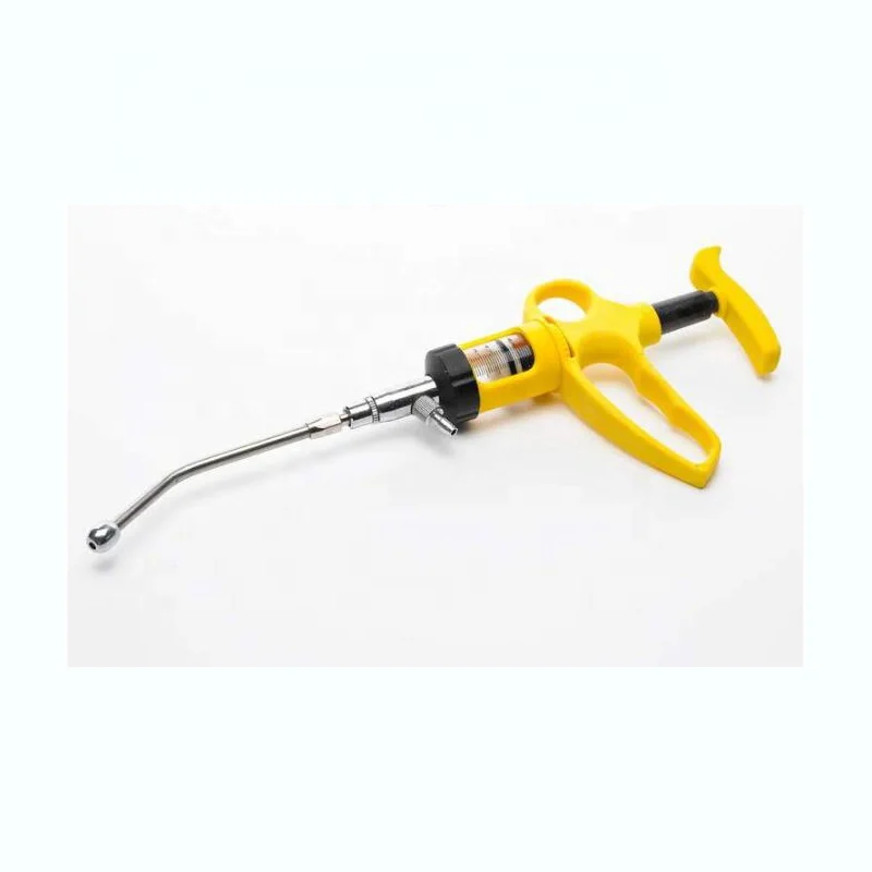 Plastic 5ml Adjustable Veterinary Drencher Feeding Injection Gun Automatic Continuous Syringe Animal Injector Drenching Gun