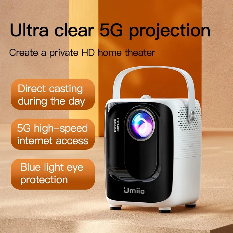 2023 Mobile Phone Mini Portable Projector A007 DLP 1080p Smart Android Wifi BT Quad Core for Home Theater Outdoor Meeting