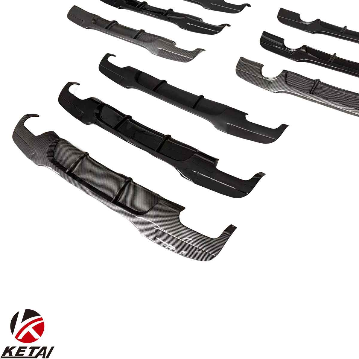 Car Bumpers Mperformance Style Auto Body Accessories Gloss Black Rear Diffuser Bilateral Single