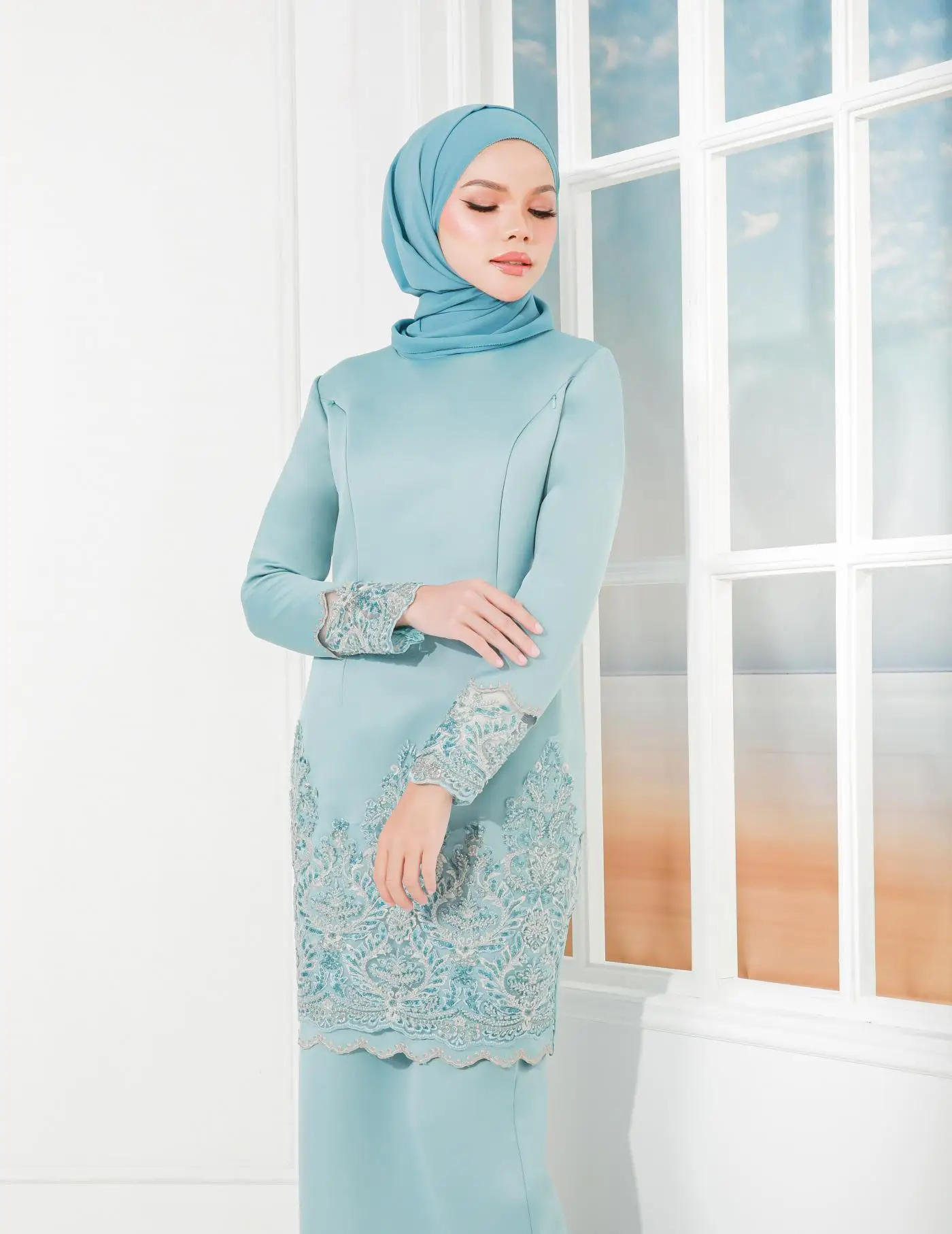 modern malaysian dress for female Malaysian Bisht Abayas Baju Kurung Women Arabian Kaftan Dresses Arabesque Occasion Abayas Open Front Abaya Modern Arab Umbrella