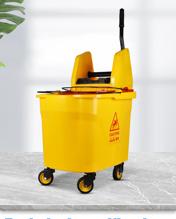 35L Institutional Yellow Mop Bucket & Wringer